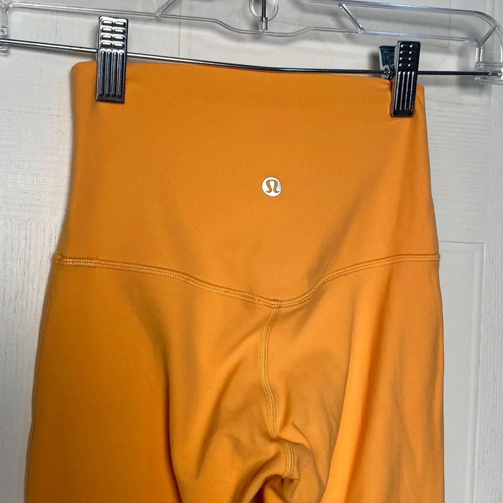 lululemon athletica Women's  SIZE 0 - orange leggings EUC - Picture 3 of 5